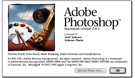 Photoshop 2.0.1 splash screen