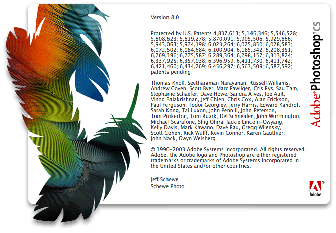 Photoshop CS splash screen